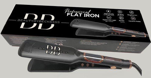 Salon style hair straighteners with digital LED display by Beautybybeckssss